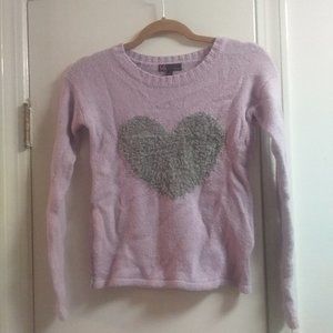Lavender heart sweater
